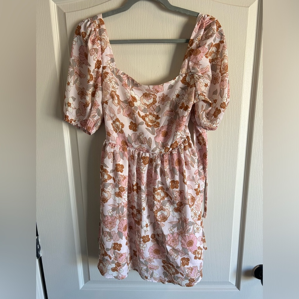 Floral Open Back Dress